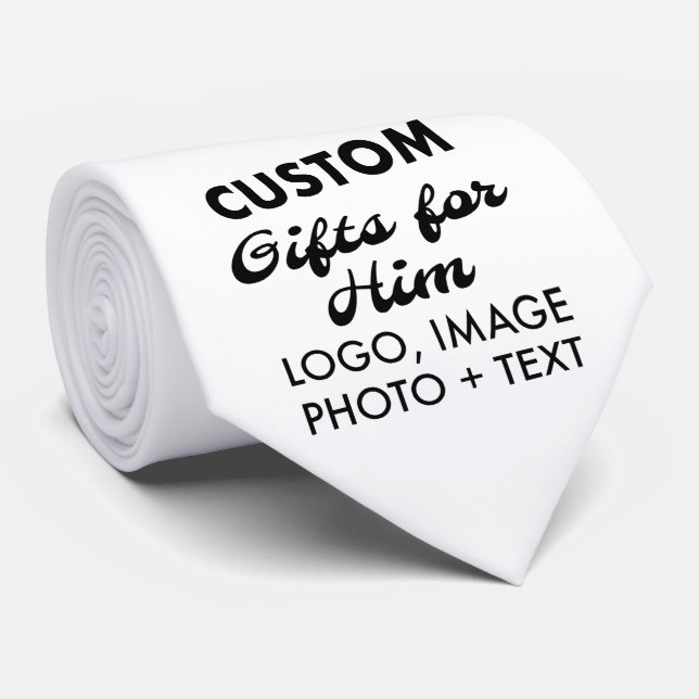 Men's Neck Tie Custom Gifts for Him (Rolled)