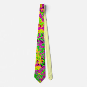 Men's neck tie, in green abstract tie
