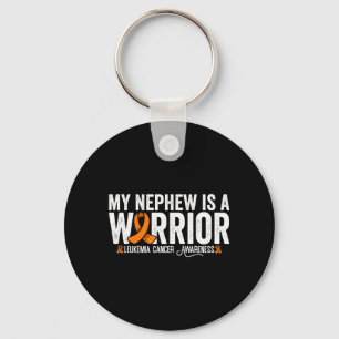 Mens Nephew Is A Warrior Leukaemia Cancer Awarenes Key Ring