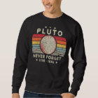 Mens Never Forget Pluto Planet Retro Style  Space