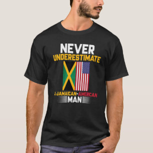 Mens Never Underestimate A Jamaican American Man H T-Shirt