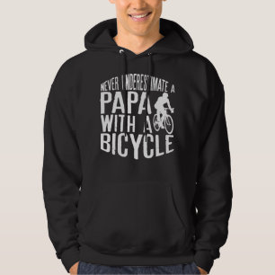 Mens Never Underestimate A Papa With A Bicycle Coo Hoodie