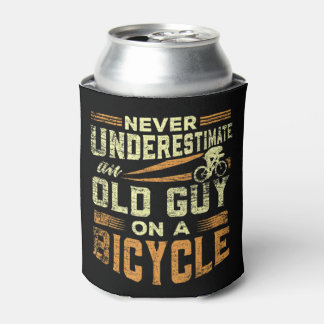 Mens Never Underestimate An Old Guy On a Bicycle G Can Cooler