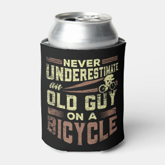 Mens Never Underestimate An Old Guy On a Bicycle G Can Cooler