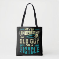 Mens Never Underestimate An Old Guy On a Bicycle G