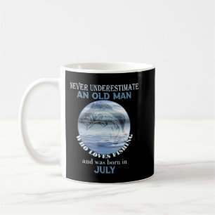 Mens Never Underestimate an Old Man Loves Fishing Coffee Mug