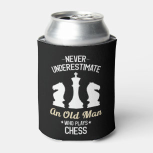 Mens Never Underestimate an Old Man Who Plays Ches Can Cooler