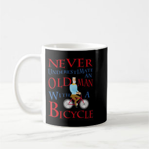 Mens Never Underestimate An Old Man With A Bicycle Coffee Mug