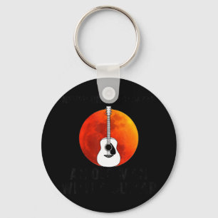 Mens Never underestimate an old man with a Guitar  Key Ring