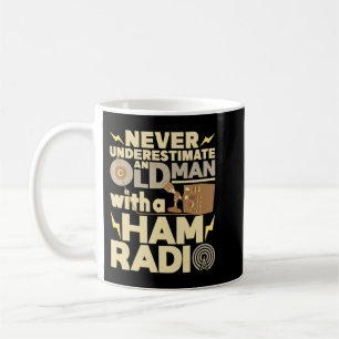 Mens Never Underestimate An Old Man With A Ham Rad Coffee Mug