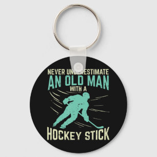 Mens Never Underestimate An Old Man With a Kayak - Key Ring