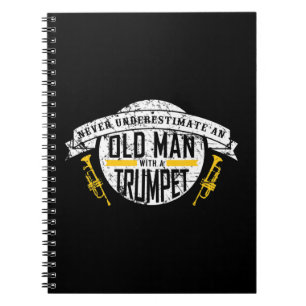 Mens Never Underestimate An Old Man With Water Ski Notebook
