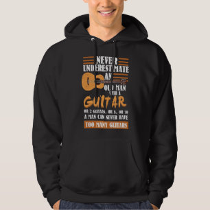Mens Never Underestimate Old Man with Pickleball P Hoodie