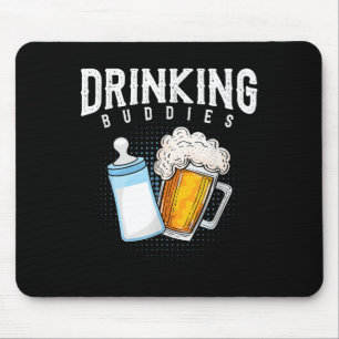 Mens New Dad Beer And Milk Joke Mouse Pad