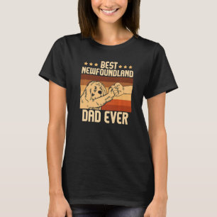 Mens Newfie Dog Best Newfoundland Dad Ever 3 T-Shirt