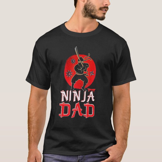 Mens Ninja Dad Ninja Accessories Ninja Costume D T-Shirt (Front)