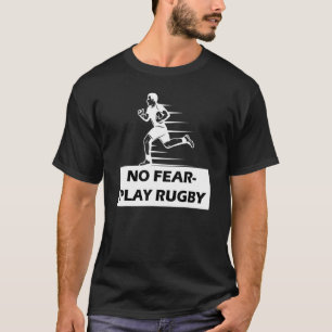 Mens No Fear Play Rugby Squad Rugby Sports T-Shirt
