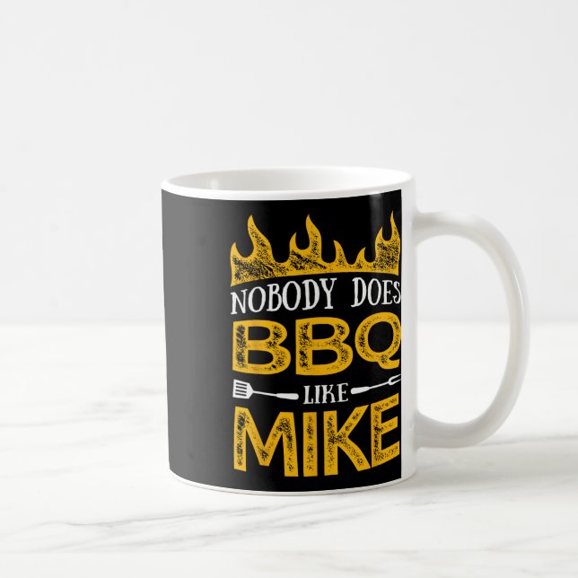 Mens Nobody Does Bbq Like Mike  Coffee Mug (Right)