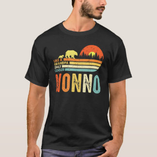 Mens Nonno Like A Grandpa Only Cooler For Men Retr T-Shirt