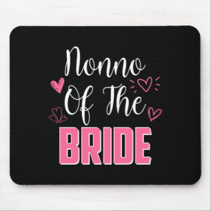 Mens nonno of the bride family wedding party wife mouse pad