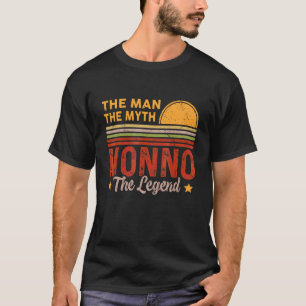 Mens Nonno The Man Myth Legend Retro Grandpa Fathe T-Shirt