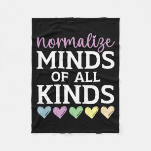 Mens Normalise Minds Of Kinds Awareness Mental Fleece Blanket