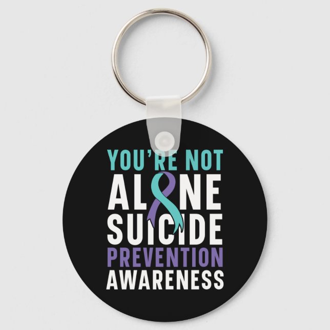 Mens Not Alone Depression Prevention Awareness Key Ring (Front)