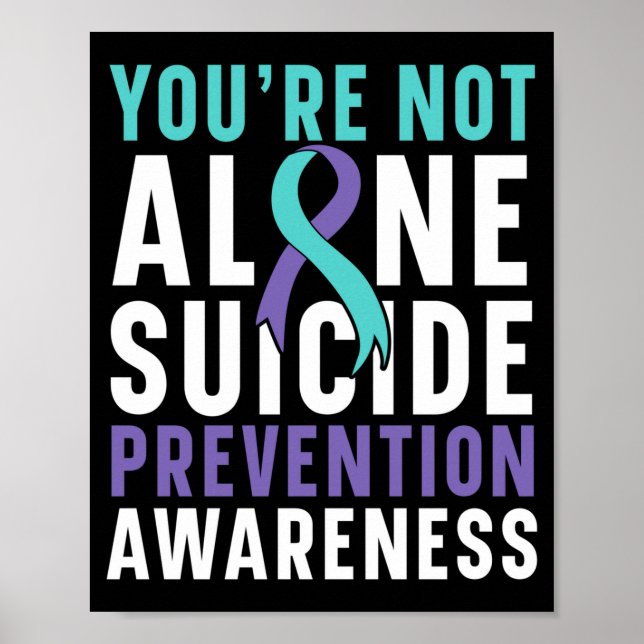 Mens not alone depression prevention awareness poster (Front)