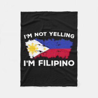 Mens Not Yelling Filipino Humour Lover Performance Fleece Blanket