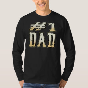 Mens Number 1 Dad Daddy Classic Style First Father T-Shirt