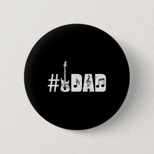 Mens Number 1 Guitar Dad Music Lover Funny Gifts F 6 Cm Round Badge