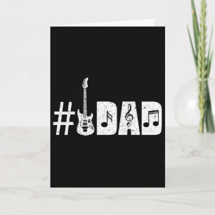 Mens Number 1 Guitar Dad Music Lover Funny Gifts F Card