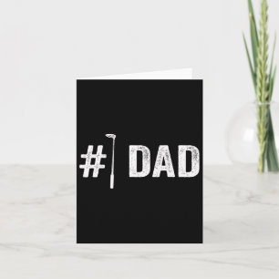 Mens Number One Golf Dad For Fathers Day #1 Daddy Card