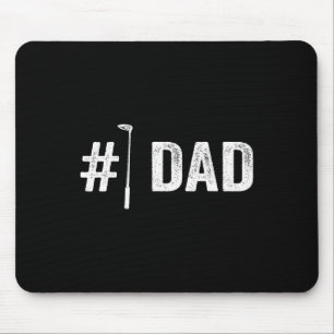 Mens Number One Golf Dad For Fathers Day #1 Daddy Mouse Pad