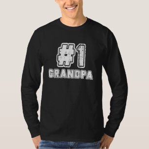 Mens Number One No 1 Best Grandpa 1 Grandpa Fathe T-Shirt
