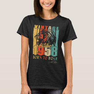 Mens October 1958 64 Year Old Limited Edition Lion T-Shirt