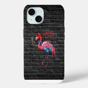 Men's Officially Retired Dapper Flamingo Hat Cigar iPhone 15 Case
