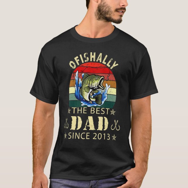 Mens Ofishally The Best Dad For 11th Year Academy  T-Shirt (Front)