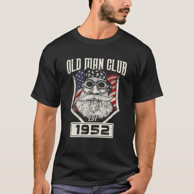 Mens Old Man Club Born In 1952 67Th Birthday T Fat T-Shirt (Front)
