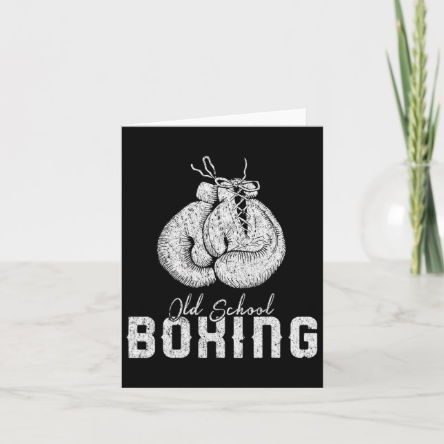 Mens Old School Boxing Clic Fighting  Card (Front)