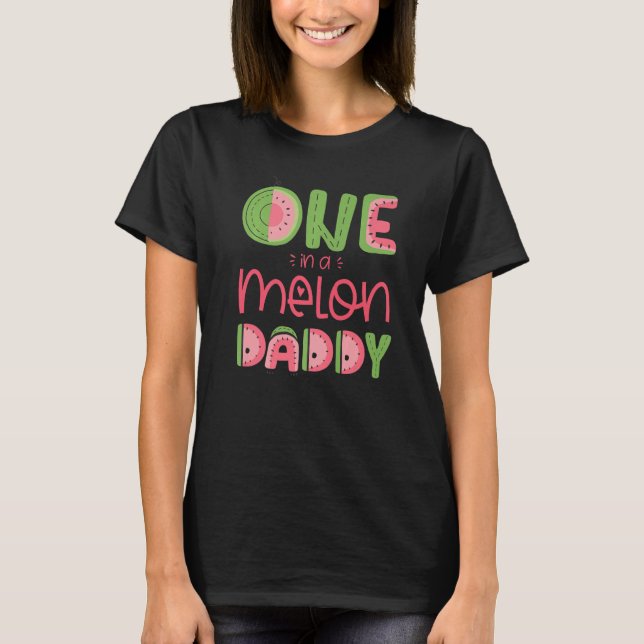 Mens One In A Melon Daddy Cute Watermelon First Bi T-Shirt (Front)