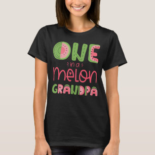 Mens One In A Melon Grandpa Cute Watermelon First  T-Shirt