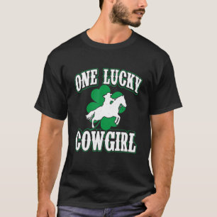Mens One Lucky Cowgirl Saint Patricku2019s Day Wes T-Shirt