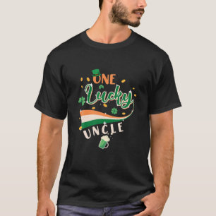 Mens One Lucky Uncle St Patrick’S Day Rainbow Funn T-Shirt