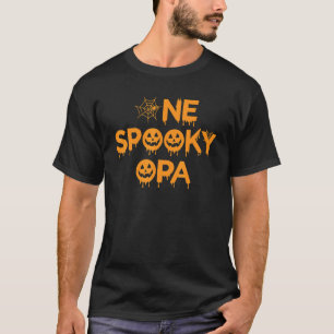 Mens One Spooky Opa Group Matching Halloween Costu T-Shirt