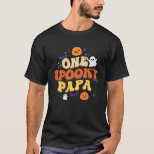 Mens One Spooky Papa Boo Halloween Cute Family T-Shirt