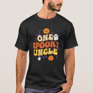 Mens One Spooky Uncle Boo Halloween Cute Family T-Shirt