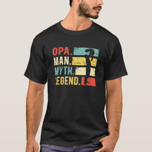 Mens Opa Man Myth Legend Vintage Dad T-Shirt