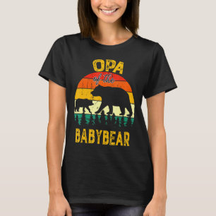Mens Opa Of The Baby Bear Birthday Opa Fathers Day T-Shirt