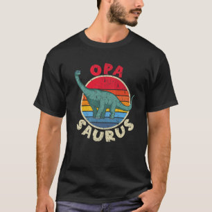 Mens Opa Saurus I Brachiosaurus Diplodocus I Famil T-Shirt